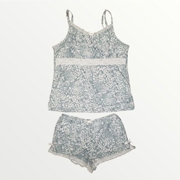 Kathryn gray leopard pajama short set Lounge wear small - Picture 2 of 7